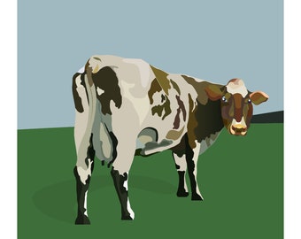 Pink Floyd, Atom Heart Mother, Album Cover Illustration, Poster, Wall Art, Room Decor, Instant Digital Printable Download