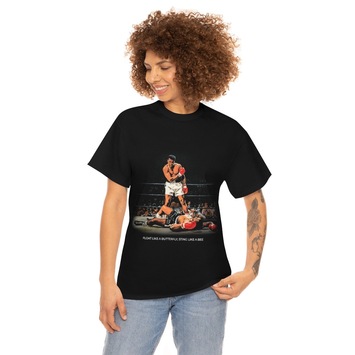 Muhammed Ali Front and Back Shirt Throwback Tee, T-shirt