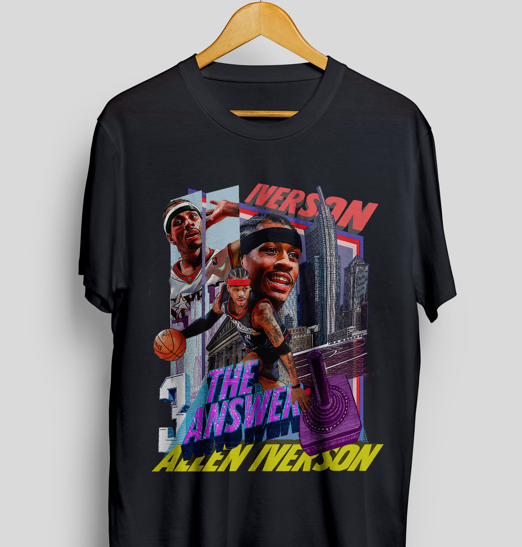 Allen Iverson T-Shirt Philadelphia 76ers Graphic Tee Gift For