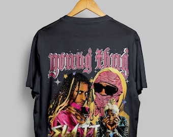 Young Thug SLATT Throwback Rap Tee, Vintage-Stil