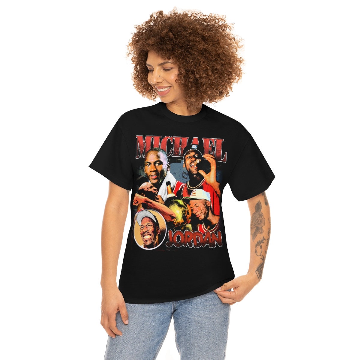 Michael Jordan Shirt Throwback Tee T shirt Rap tee Streetwear vintage unisex