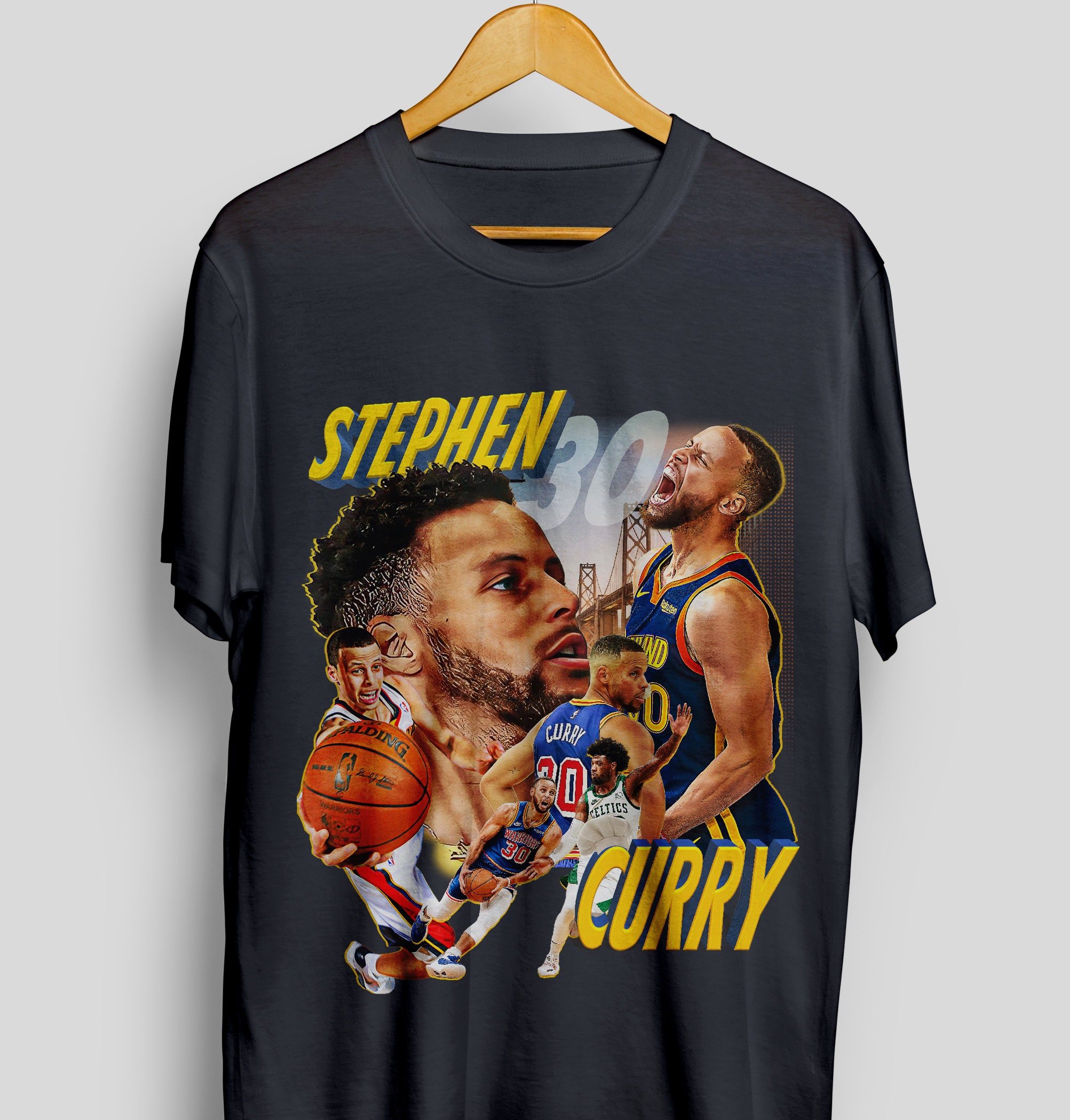 Steph Curry Vintage Style T-shirt Stephen Curry Retro NBA 