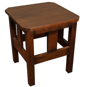 PrairieFurnitureShop - Mission Oak Slat End Table - Walnut (W1)