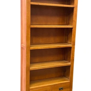 PrairieFurnitureShop - Mission Open Shelf Bookcase - Michael's Cherry - Walnut