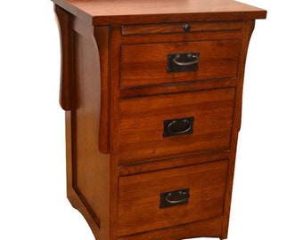 study table organizer Crofter Style 3 Drawer End Table with Writing Tray - Michael's Cherry (MC3)
