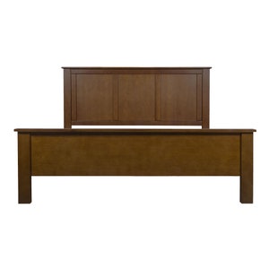 PrairieFurnitureShop - Mission Oak Panel Bed - Michael's Cherry - Walnut - Queen - King