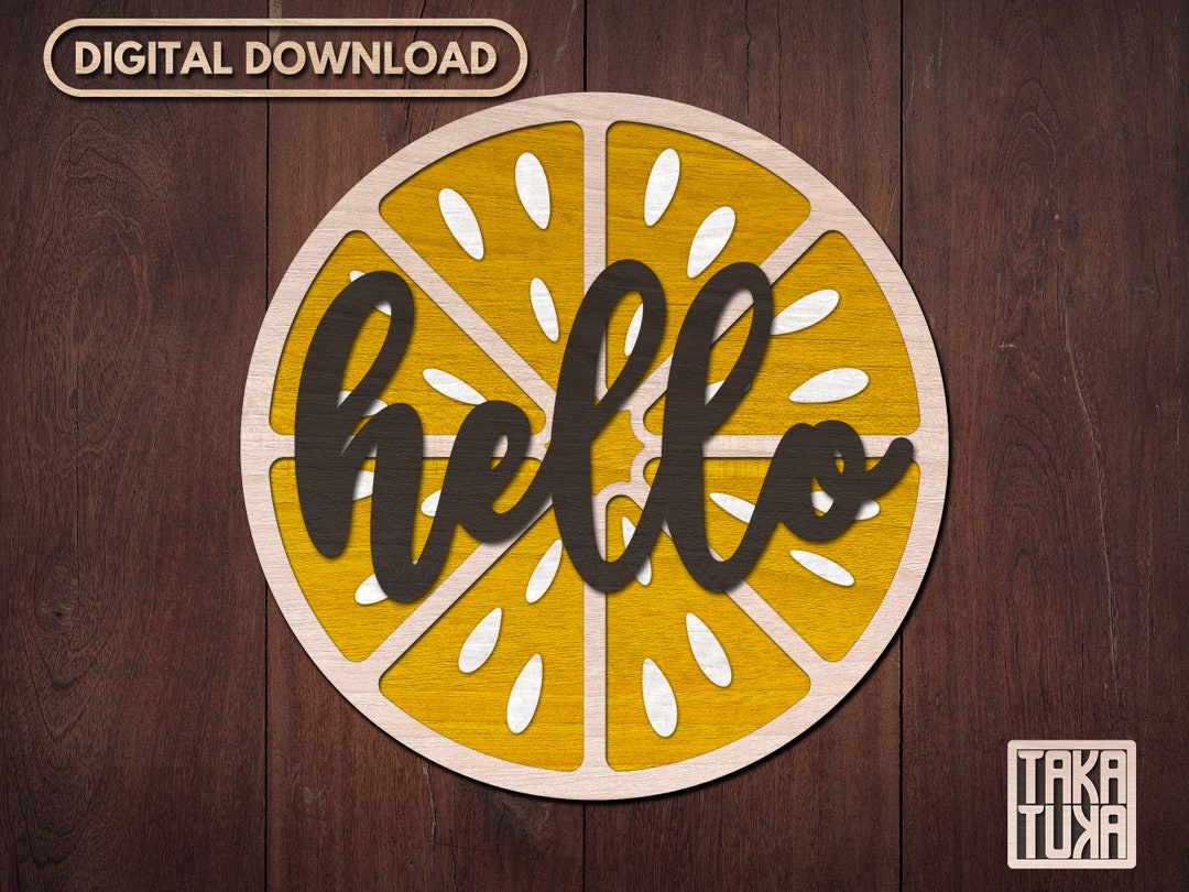 Lemon Door Hanger Svg, Door Sign Svg, Summer Sign, Welcome Sign, Lemon ...