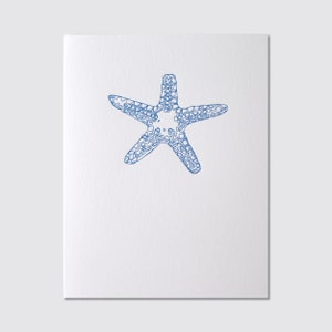 Carte typographique étoile de mer