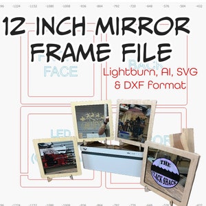 12 inch mirror frame (FILE ONLY)