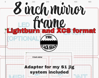 8 inch mirror frame (FILE ONLY)