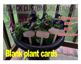 Archivo de grabación de tarjetas de planta (SVG, AI, DXF y lightburn)