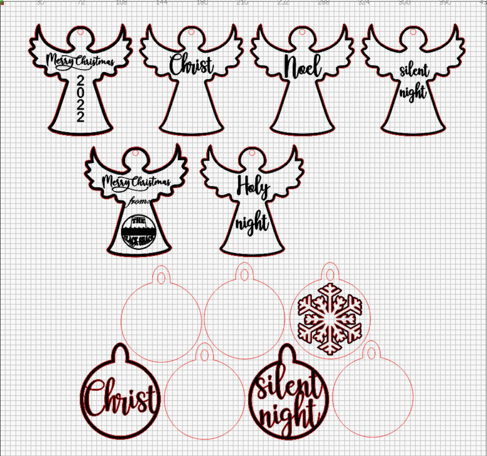 Traditional Christmas Ornaments FILE Etsy