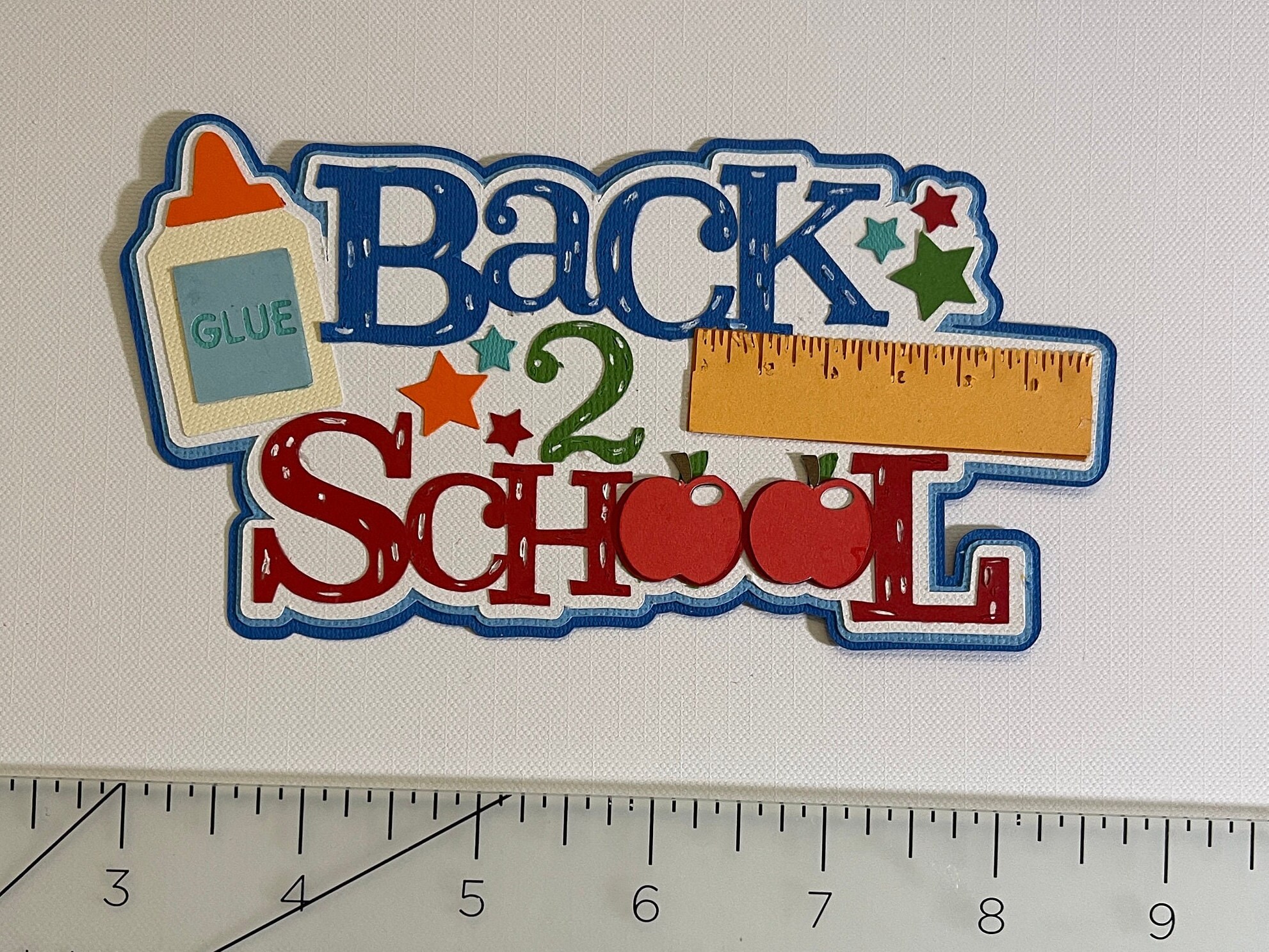 Scrapbook School Die Cuts Paper Piecing Embellishments Etsy