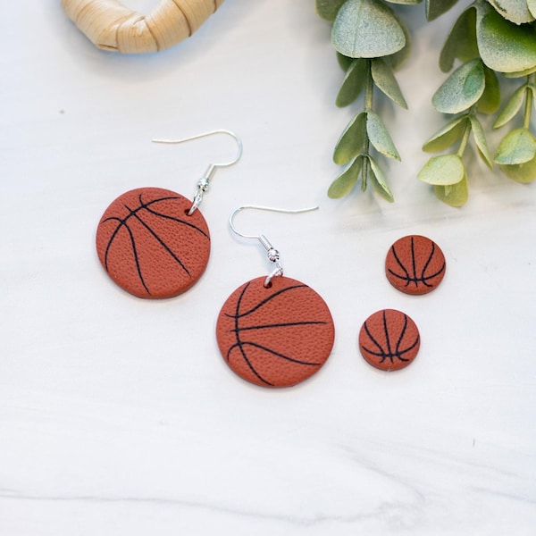 Basketball Clay Earring Collection | Polymer Clay Earrings | Minimal Earrings | Handmade | Hypoallergenic | Lightweight | Gift | Simple