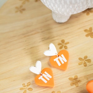 TN Heart Collection | Studs and Dangles | Polymer Clay Earrings | Minimal Earrings | Handmade | Hypoallergenic | Lightweight | Gift | Simple