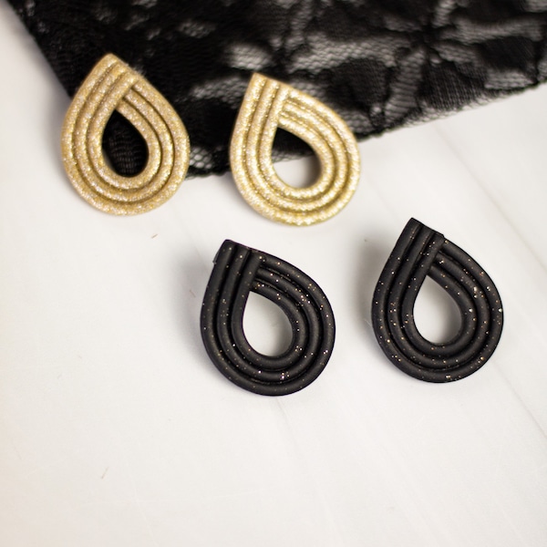 Modern Lines Clay Earrings | Polymer Clay Earrings | Minimal Earrings | Handmade | Hypoallergenic | Lightweight | Gift | Simple