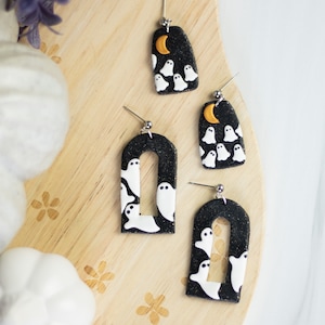 Haunted Dangle Collection| Halloween Earrings | Polymer Clay Earrings | Handmade | Hypoallergenic | Lightweight | Gift | Simple
