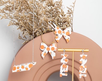 Tennessee Orangen Kollektion | Knoxville TN | Fimo Ohrringe | Minimal Ohrringe | Handarbeit | Hypoallergen | Leichtgewicht | Schlicht