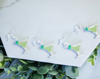 Margarita Dangles | Cinco De Mayo | Polymer Clay Earrings | Minimal Earrings | Handmade | Hypoallergenic | Lightweight | Gift | Simple