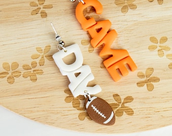 GAME DAY Dangles | Polymer Clay Earrings | Minimal Earrings | Handmade | Hypoallergenic | Lightweight | Gift | Custom School Colors