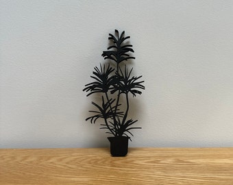 time changes nothing but the date - Houseplant Laser Cutting