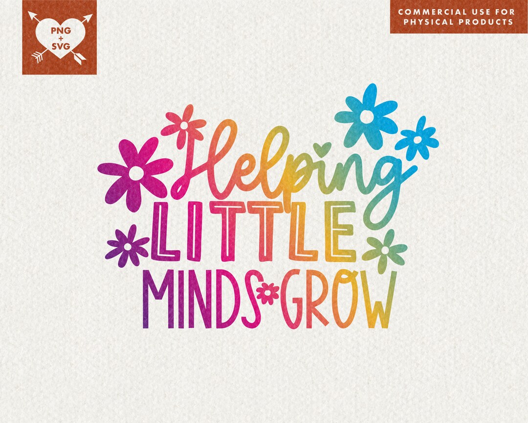 Helping Little Minds Grow SVG PNG, Teacher Svg, Daisy Svg, Teacher Grow
