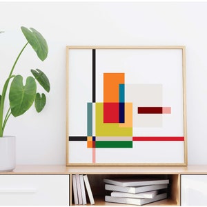 Color Block Print, Digital Print, Geometric Art, Wall Art for Print, Wall Picture for Living room, Abstract Wall Art, Colorful Printable art