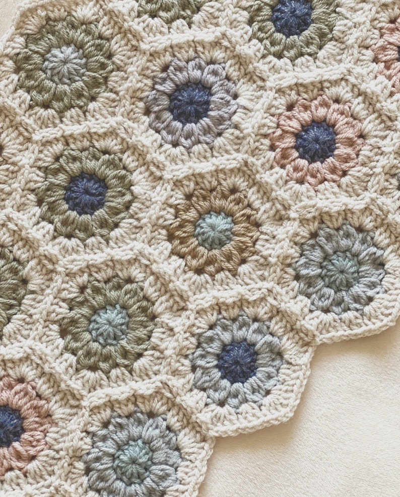 CROCHET PATTERN Zinnia Hexagon Temperature Blanket Pattern Etsy