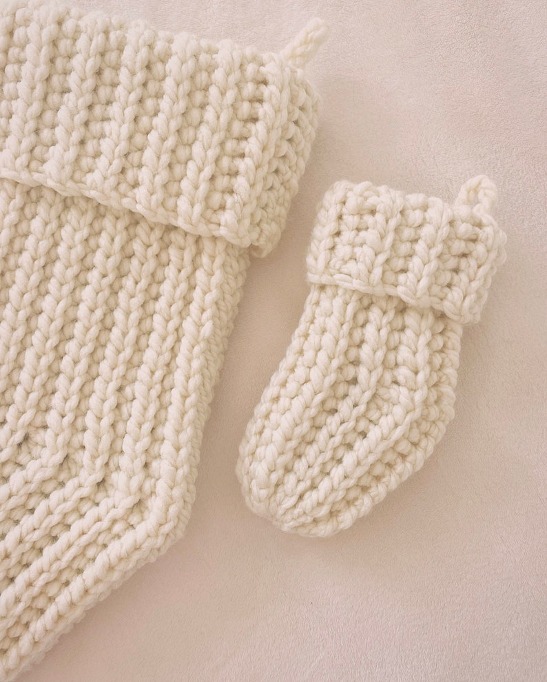 CROCHET PATTERN The Dreamy Winter Stocking Set Pattern Knit Look Crochet Stocking Pattern Easy Crochet Stocking Pattern image 6