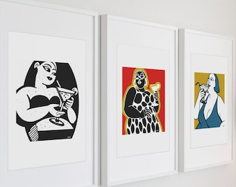 Big Girl Bar Art Print: Body Positive Illustration