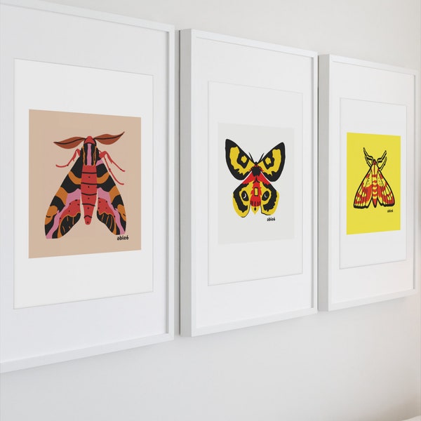 Moth Art Print, Moth Artwork by able6