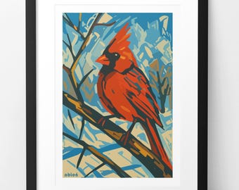 Cardinal Songbird Art Print