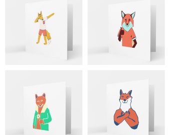 Foxy Thank You Cards - Greeting Cards With Cute Fox - Baby Thank You Cards - Thank You Cards Funny - Square Thank You Cards