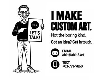 Custom Art Print on Cardstock by Professional Artist - Personalized Artwork Illustration Commission