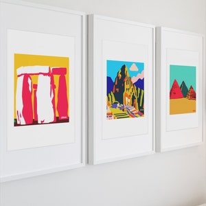 Stonehenge, Machu Picchu, Pyramids Art Prints