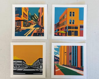 Boulder Art Print Series, Pearl Street, Flatirons, University of Boulder