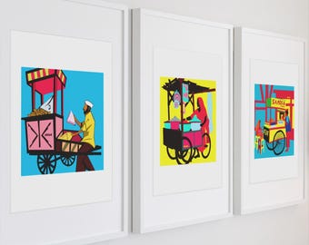 Indian Street Food Art Print: Desi Foodie Wall Art