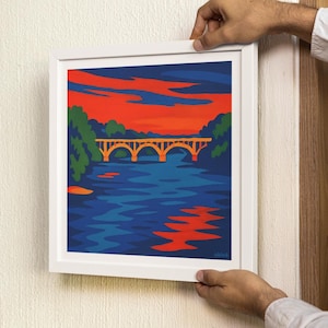 Fredericksburg VA Railroad Bridge Art Print - Rappahannock River Art