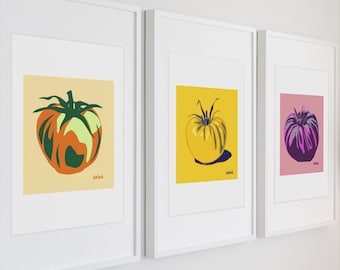 Heirloom Tomato Art Print – Kitchen Foodie Gift