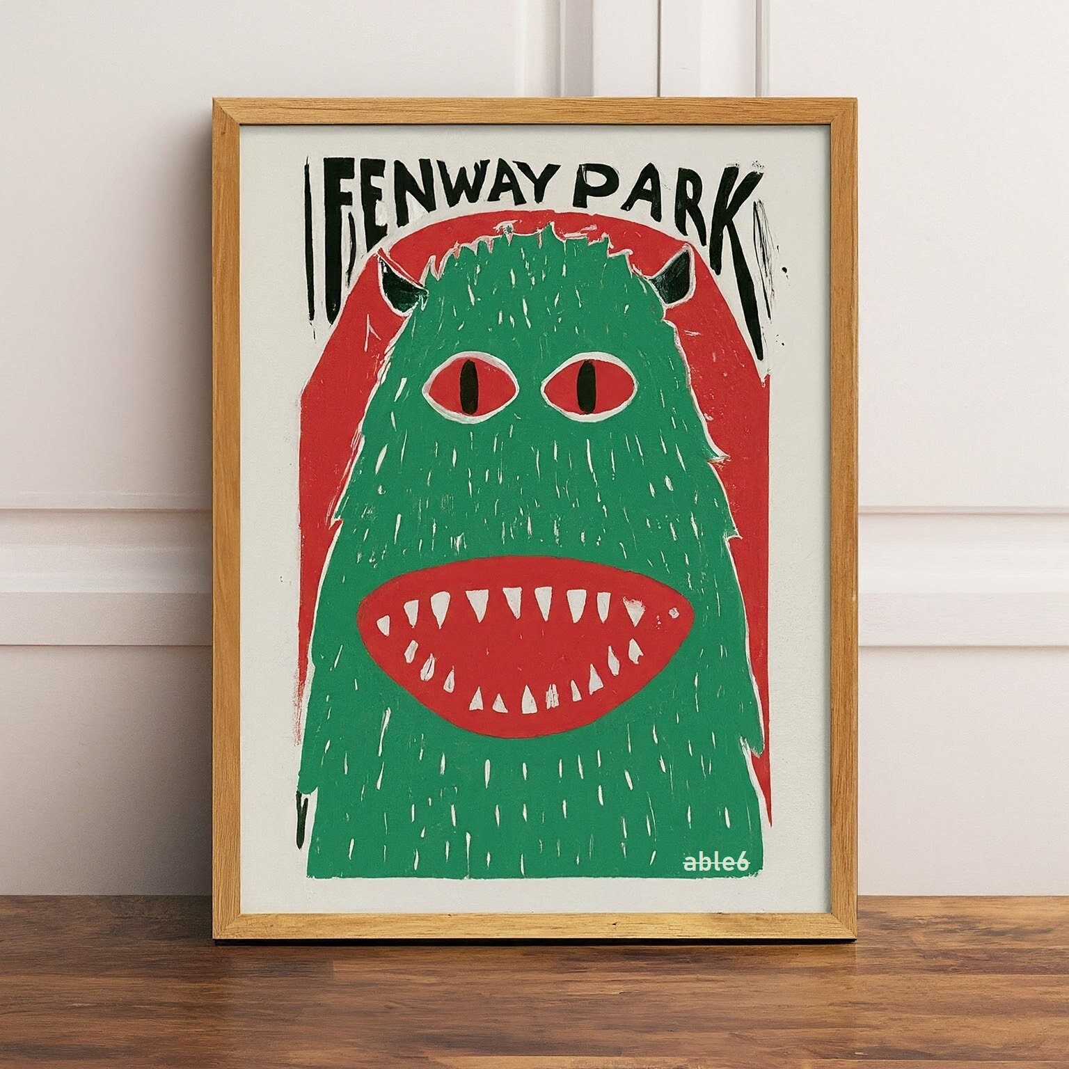Fenway Park Green Monster Art Print: Boston Red Sox Gift - Etsy