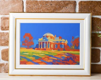 Monticello Charlottesville Virginia Art Print: Sztuka ścienna artysty z Cville