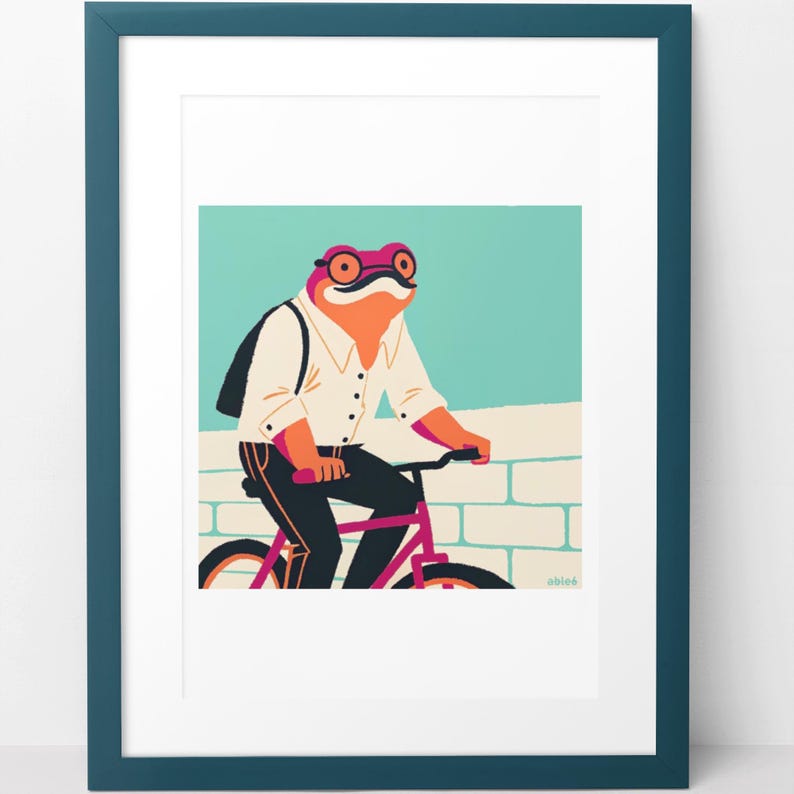 cycling frog print
