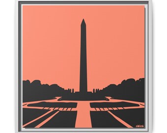 Washington Monument Large Framed Canvas Art Print - Iconic DC Landmark Wall Art