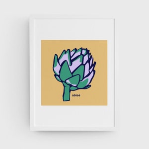 Artichoke Art Print, Artichoke Artwork, Gift For Artichoke Lover, Artichoke Wall Decor by able6 image 4