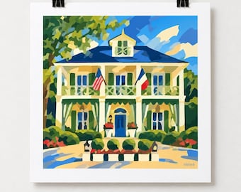 The Inn at Little Washington Art Print | Michelin Star Restaurant Illustration (Able6)