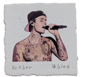 Justin Bieber Shirt Off Tattoos Art Print by able6