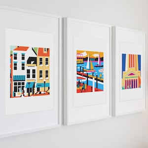 Alexandria VA Art Prints - Old Town Alexandria Artwork - King Street, The Water Front, Torpedo Factory Original Fine Art by able6 UNFRAMED