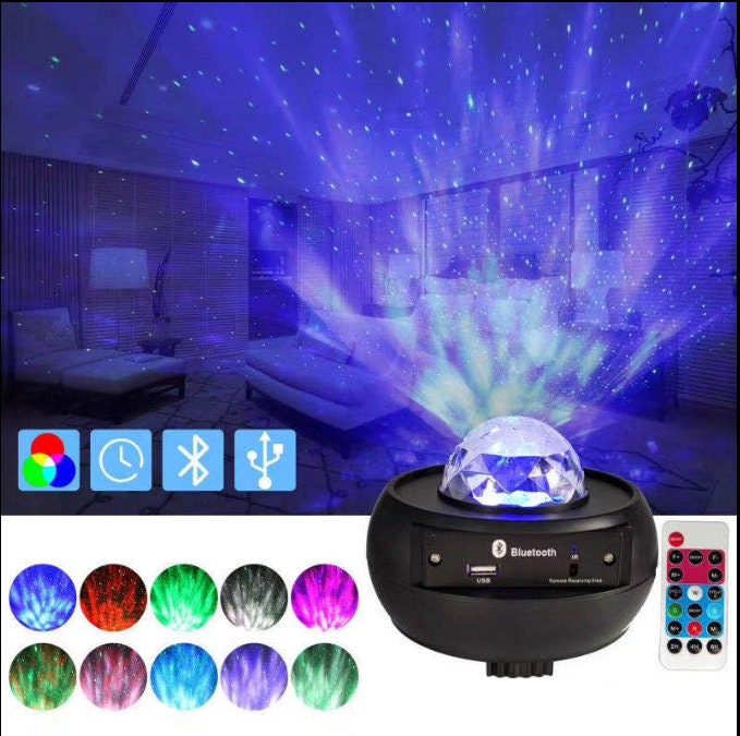 LED Sternenhimmel Projektor Lampe Galaxy Projektor 10 Farbmodi Drehbar Mit Bluetooth Timer Fernbedienung für Erwachsene Weihnachten Geschenke Party Kinder 