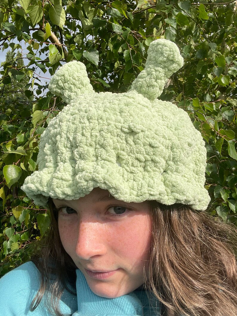 Handmade Crochet Shrekinspired Bucket Hat Etsy