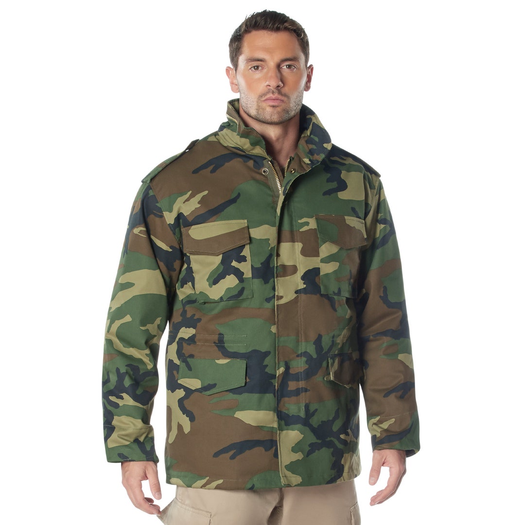 M-65 Field Jacket and Quilted Liner Tactical Military M65 Woodland Army ...